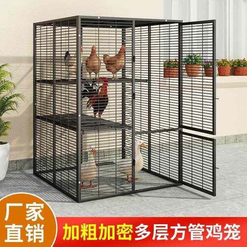 室外养鸡棚家用加粗大号养殖笼折叠鸭笼笼自动滚蛋鸡笼厂家直发