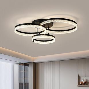 圆形客厅灯2025新款轻奢感大厅主灯现代简约大气中山灯具全屋