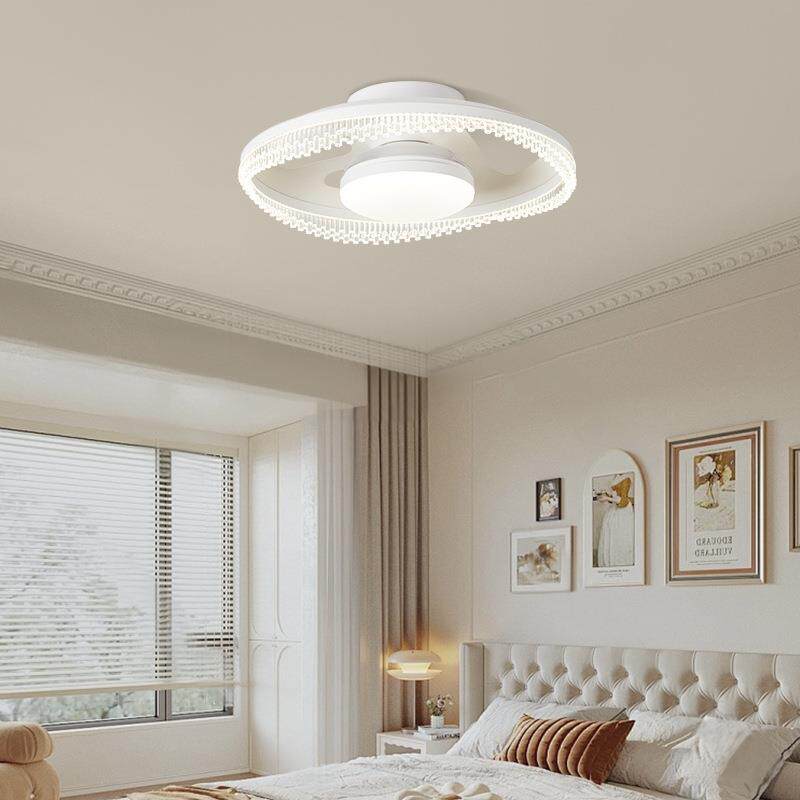 防直吹无叶风扇灯主卧室吸顶灯2025新款儿童房间餐厅隐形吊扇电扇