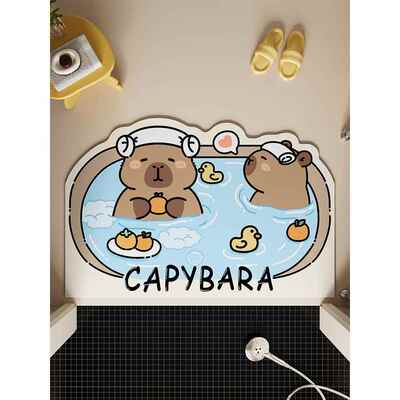 浴室硅藻泥地垫吸水软垫卫生间厕所脚垫防滑洗手间速干小地毯家用