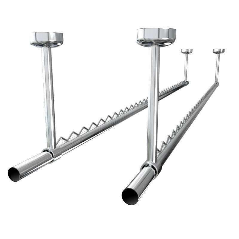 装阳顶晾衣杆304不波锈钢845固定台式单杆挂衣杆浪防风凉衣架