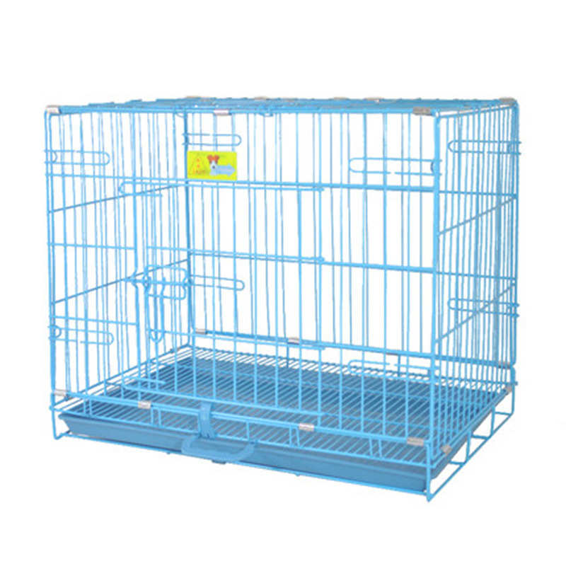 乐佳D-215MA宠物猫狗笼子 中号折叠加粗铁丝笼 喷漆狗笼兔笼用品