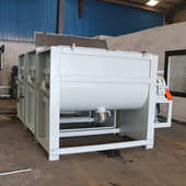 化工粉体饲料混合机 加热混合拌料机 干粉双螺带不锈钢卧式 搅拌机