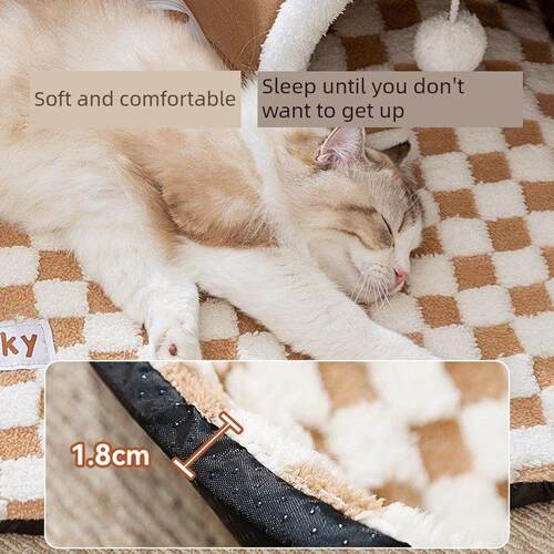 正品猫猫窝冬天温暖安封闭猫床猫垫隧道猫庇所护猫屋全