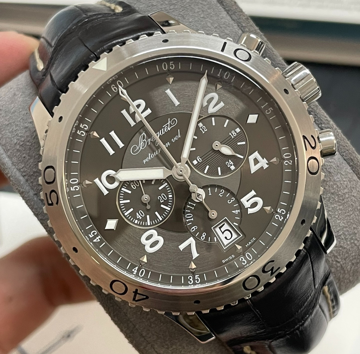 98新42mm宝玑TYPE XX系列3810ST/92/9ZU自动机械男表计时手表