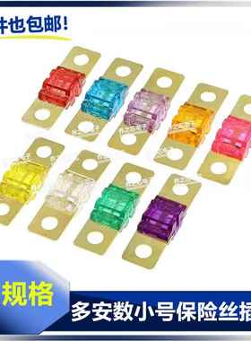 驻车空调汽油发电机保险丝片24V12V100A蓝色80A60A120A叉栓式螺栓