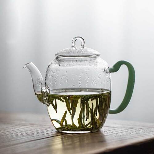 日式玻璃茶壶小号玉把透明功夫茶壶打孔过滤泡茶壶精致迷你