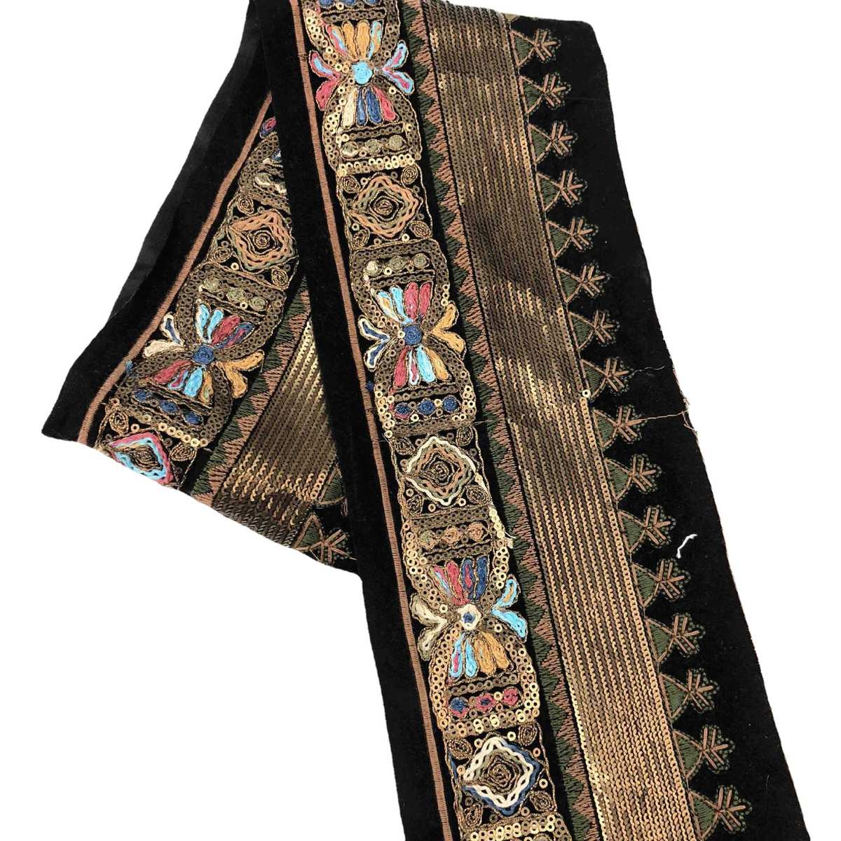 新款 民族复古民族风亮片金线织带 服装配饰刺绣花边民族辅料花边