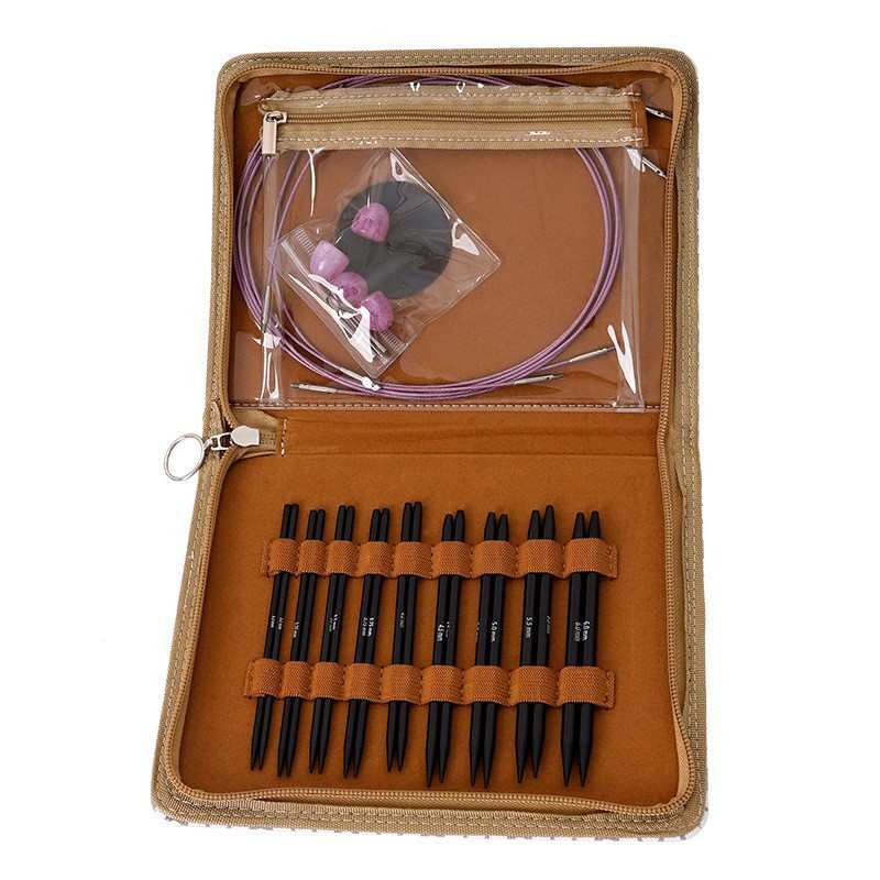 环形针套装氧化铝可拆卸换绳环形针编织工具配件材料棒针批发