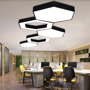 led异程形灯办公室灯Y形造灯六边组合创意拼接型651灯健身房工吊