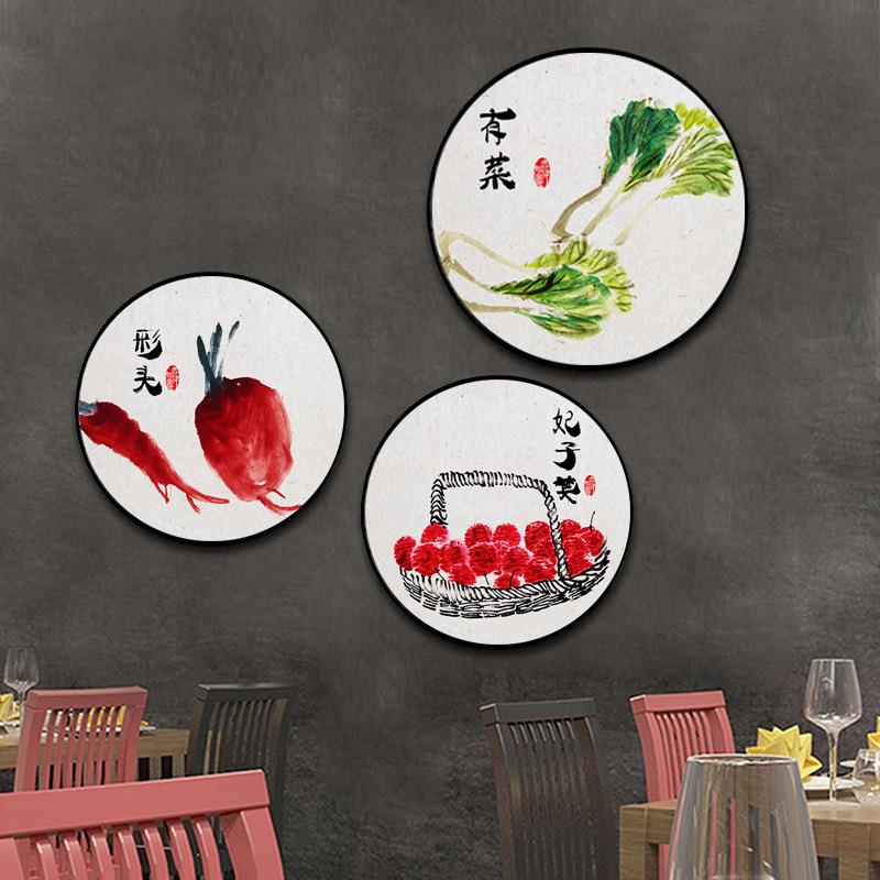 餐厅果蔬菜墙面装fKO1a9饰画意店餐馆餐桌墙壁水画餐饮创店饭挂画