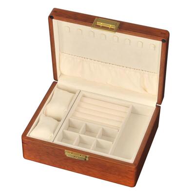 正品匠带功夫金丝柚木首饰收纳盒实木多多层珠宝盒功能饰盒品盒锁