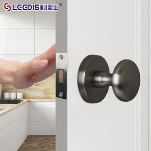 厂家直销隐形门锁单面暗门锁灰色球形锁室内静音房门锁法式 浴室锁