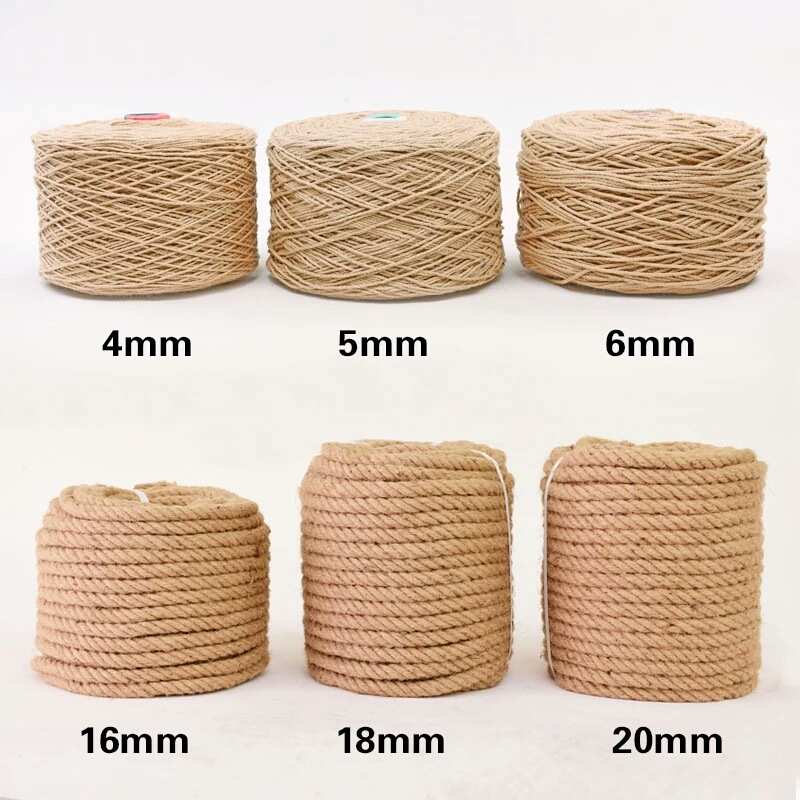 批发黄麻绳子复古装饰DIY手工天然麻绳编耐磨捆绑绳细麻绳拔河绳