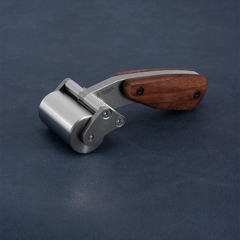 Nattools重型不锈钢滚轮滚胶轮 DIY皮革手作皮具滚筒630g/60mm