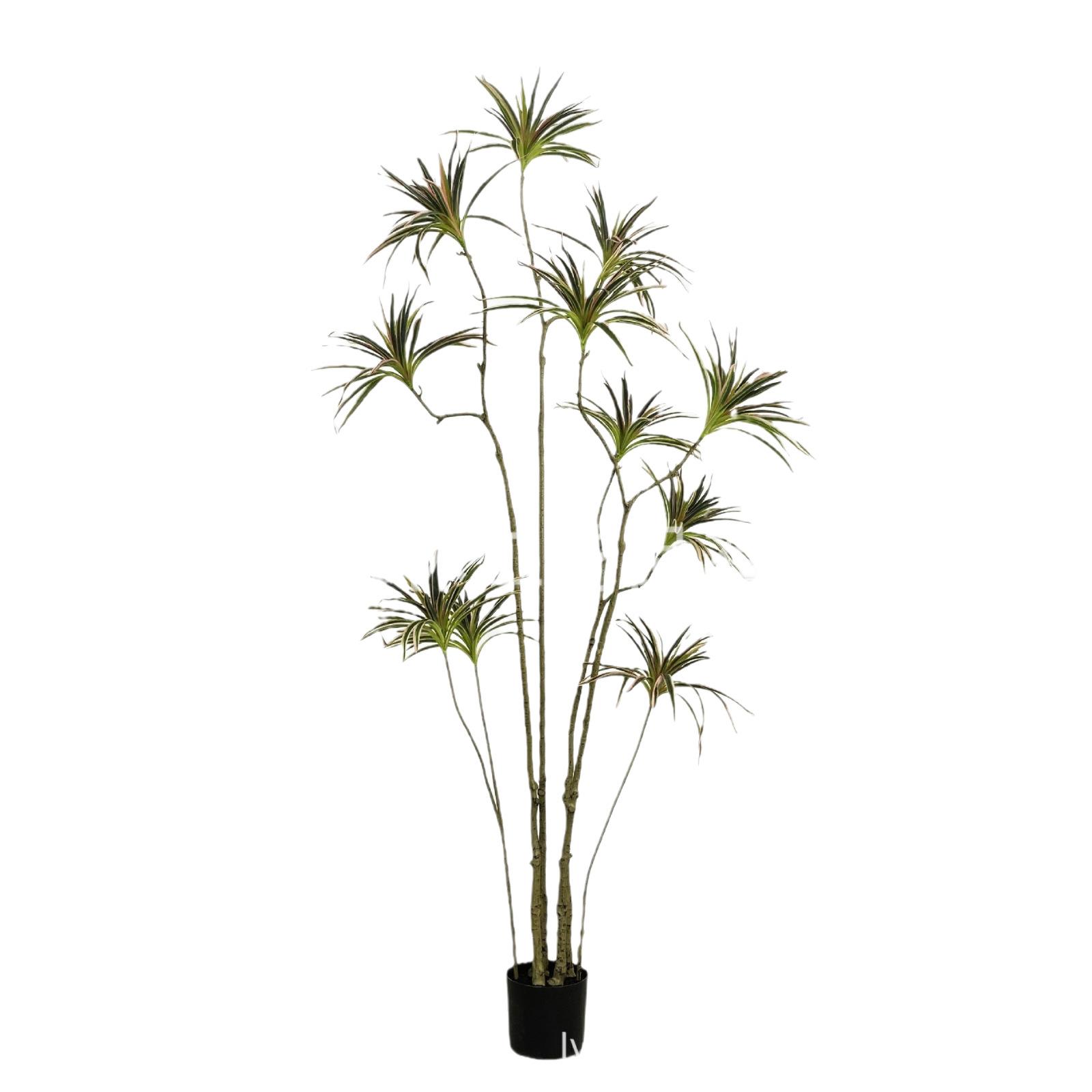 北欧千年木仿真植物软装装饰假绿植盆栽摆件仿真龙血铁百合竹摆