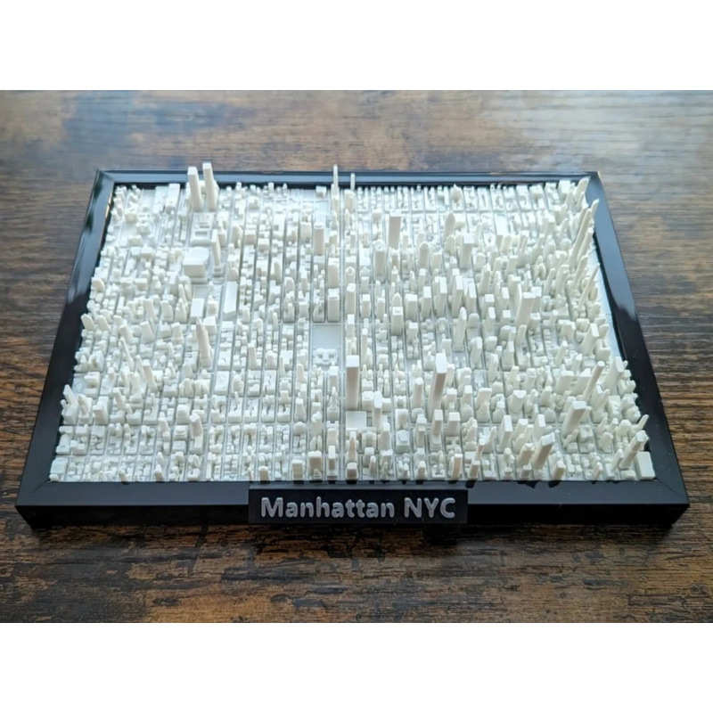 曼哈顿中城微缩城市模型3d打印摆件装饰礼品礼物客厅桌面创意桌搭