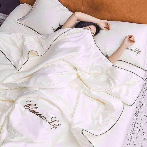 summer silk quilt bed duvet blanket cover bed sheets set