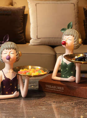 创意钥匙收纳摆件乔迁新居礼品客厅茶几进门口玄关鞋柜家居装饰品