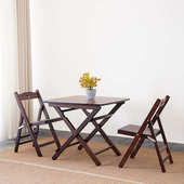 折叠小桌子方桌户外露营便携式 茶几实木阳台迷你休闲网红野餐桌椅
