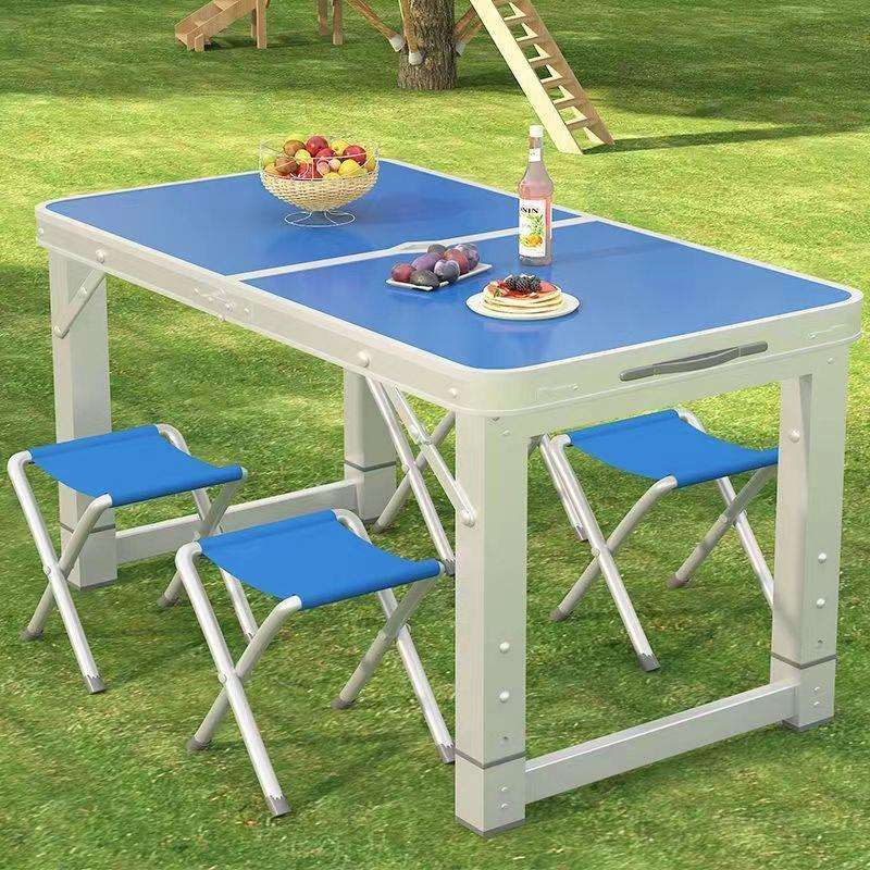折叠桌户外夜市简易摆摊地推双人折叠桌子餐桌椅便携式学生多功能