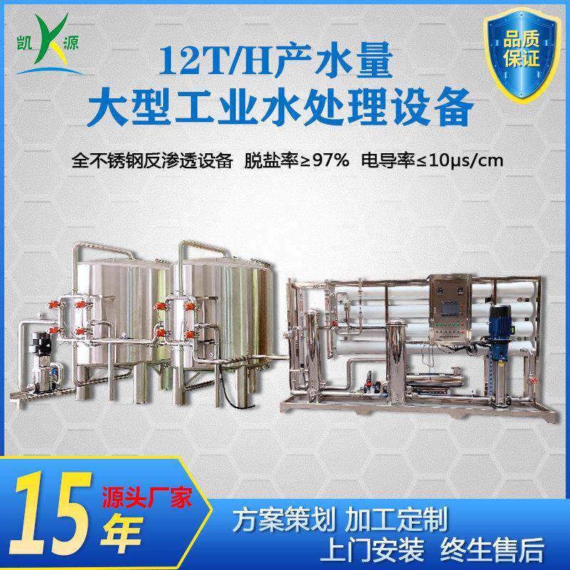 厂家直销12吨/H大型工业反渗透净水设备食品饮料生产纯水处理装置