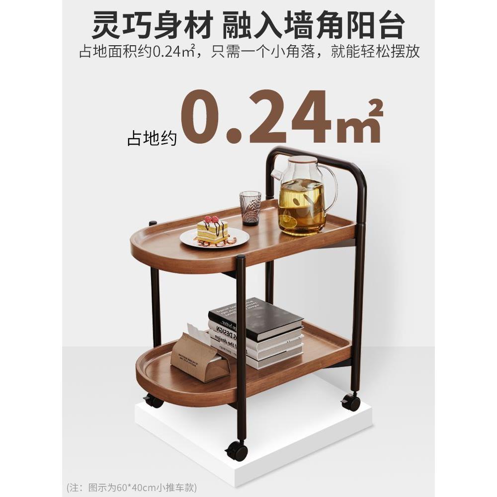 可移动小茶几小推车客厅沙发边几迷你小子桌置物车带见详情架轮风