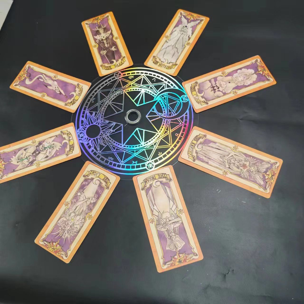 动漫魔卡少女樱周边 百变小樱cos库洛牌小樱牌魔法卡牌大转盘现货