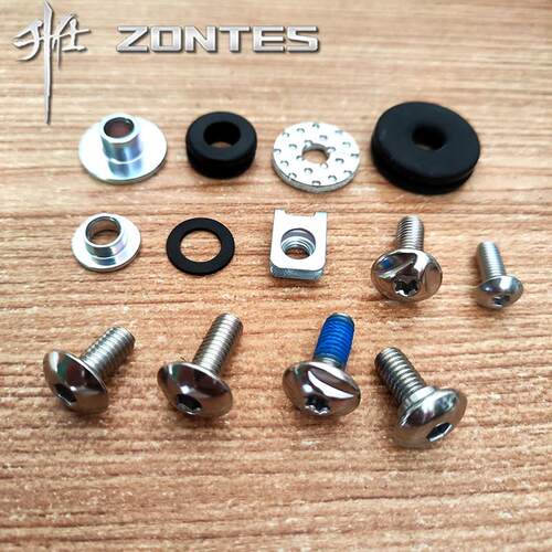 升仕350/310/ZT368GDEMK排气管装饰罩固定M6螺栓隔热垫衬套夹板件
