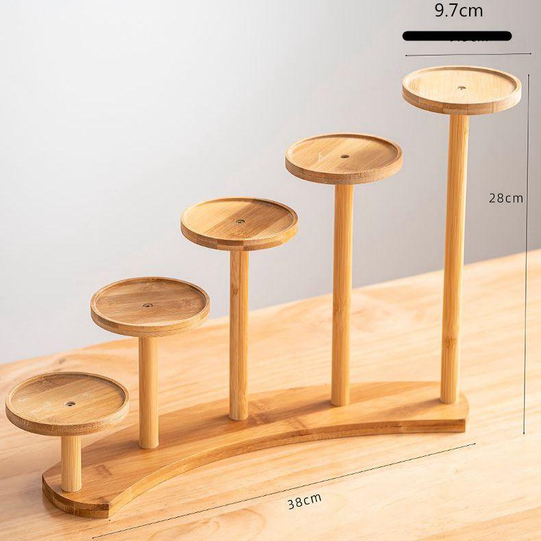 楠竹非实木桌面多层小花架多肉飘窗阳台客厅办公室花盆置物绿植架