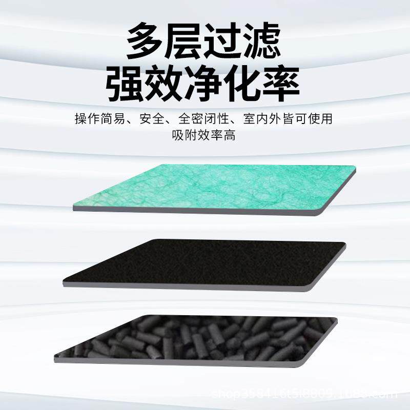 活105性炭吸附箱过滤环保箱废气处理净化备设烤喷漆房工业漆雾干