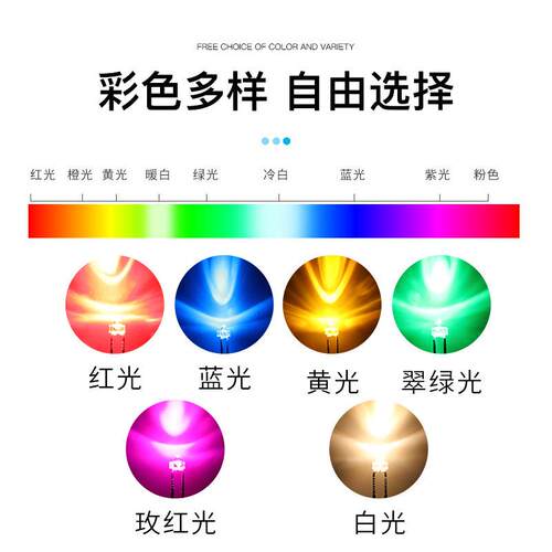 f1.8小蝴蝶长脚灯珠红黄翠绿光蓝白黄色橙灯1.8mm高亮发光二极管