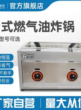 2021商用台式燃气油炸锅单缸双缸炉煤气炸锅炸薯条鸡排机器