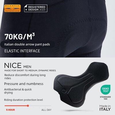 EVR-双箭头骑行长裤秋冬抓绒防风保暖背带口袋男裤子公路自行车