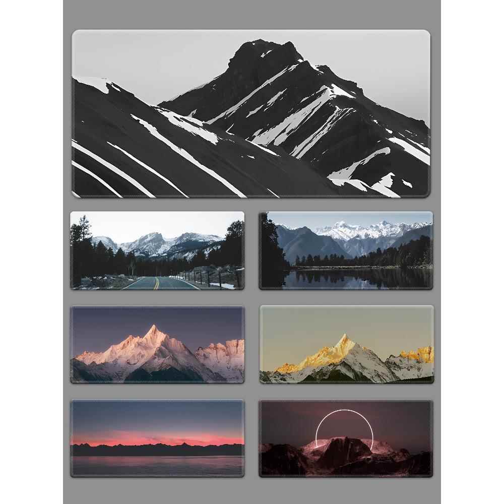 冷淡风鼠标垫超大个性创意高级感男生电竞电脑键盘垫办公书桌垫子