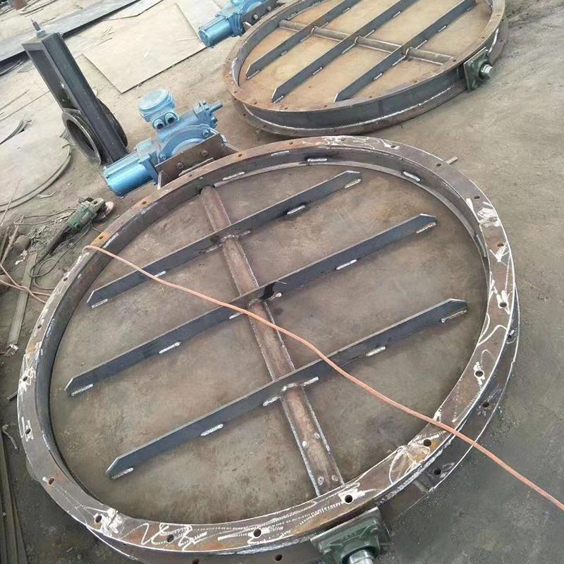 电动百叶阀100配对法兰通风蝶阀收尘耐磨翻板蝶阀冷风阀温风门