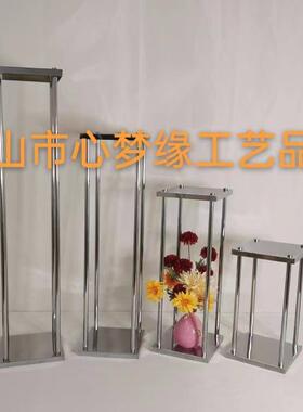 跨境婚庆铁艺电镀金色几何路引婚礼酒店T台生日喜庆家居花器 装饰