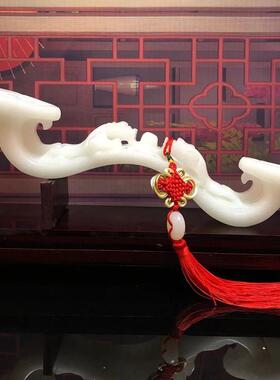 正品202迁新款高端白玉如意客厅饰中式装摆件中式招财玉如意5乔礼
