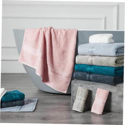 100% Cotton Bath Towel Set Absorbent Adult Bath Towels Solid