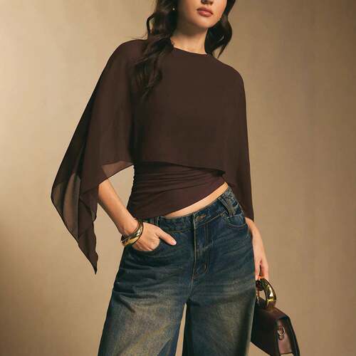 Elegant Women's Solid Color Scarf Collar Shirt  Stylish and