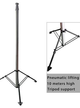 天线监控直立杆气动升降10米高伸缩杆带三脚架SYP