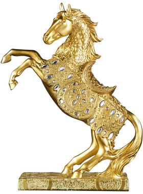 现代轻奢创意金马摆件办公酒功柜开业客厅室玄马到成家BK230323关