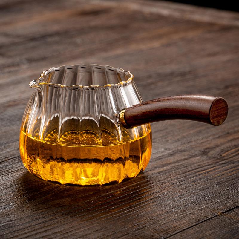 侧把公道杯茶漏套装加厚耐热玻璃公高档杯茶海分茶器过滤功夫茶具