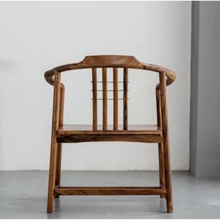A中式 桃木676圈椅奥坎官帽椅实木禅椅新太师椅茶椅胡靠背主0人椅
