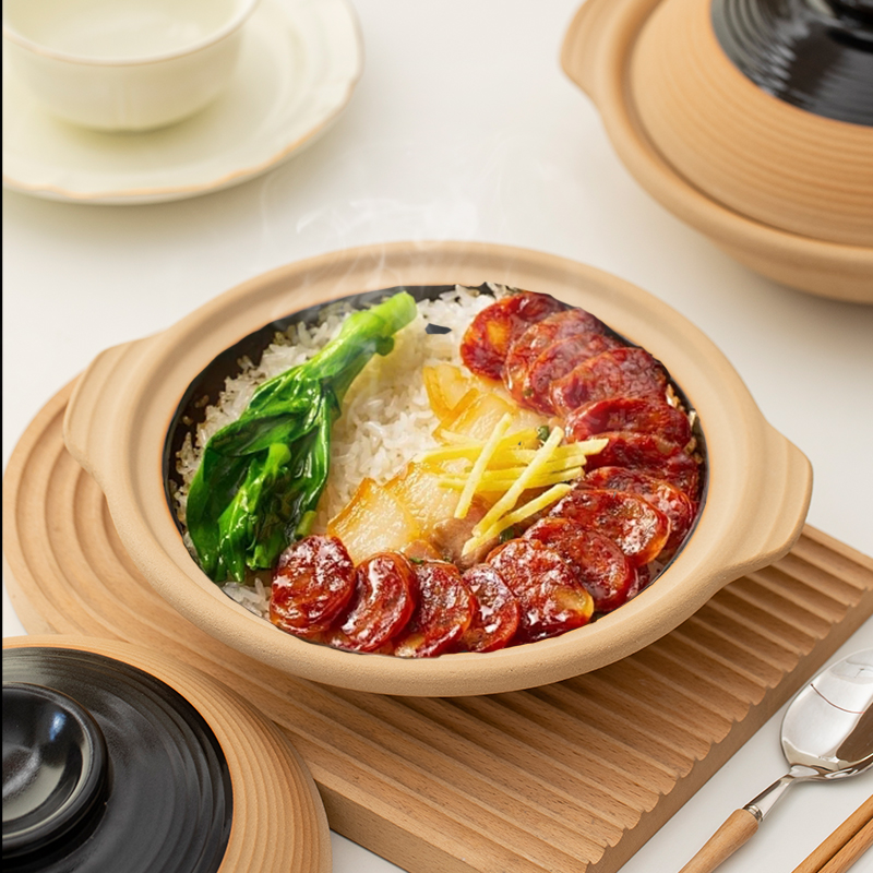 老式土砂锅炖锅家用燃气耐高温干烧不裂煲仔饭专用商用浅口小沙锅