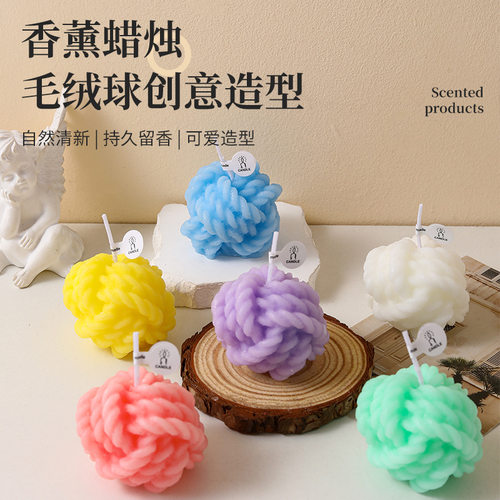 diy伴手礼创意香薰毛线毛线蜡片