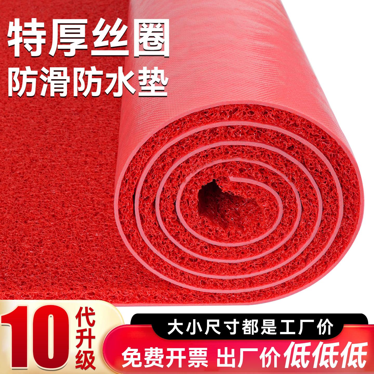丝圈地垫入户门垫室外红地毯塑料防水门口垫进门商用定制防滑脚垫