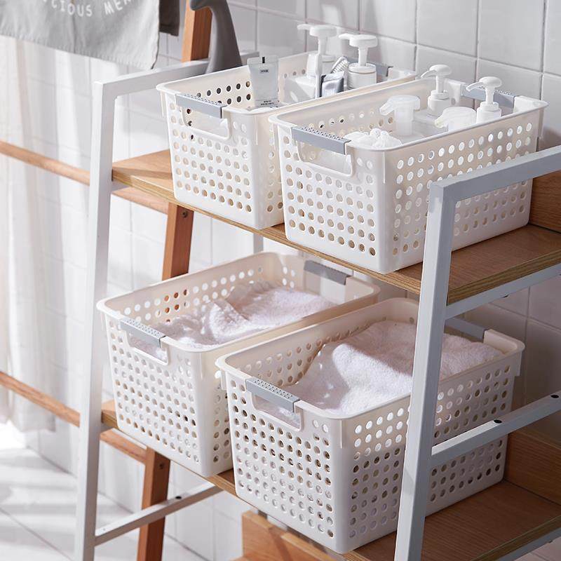 窄款收纳筐长方形塑料可叠加篮子杂物框子厨房整体橱柜桌面置物收,收纳整理,其他收纳篮,淘宝优惠券,粉丝福利购,淘宝优惠卷