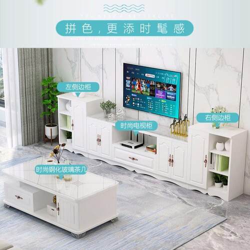 茶几简约现代小户型客厅钢化玻璃欧式简易小茶几圆角家用茶台茶桌
