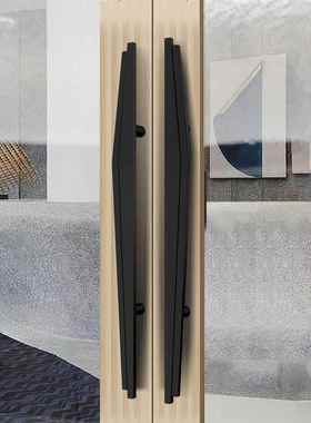 中式仿不古推拉玻璃门钢拉手FDV新轻奢极简锈大门把手